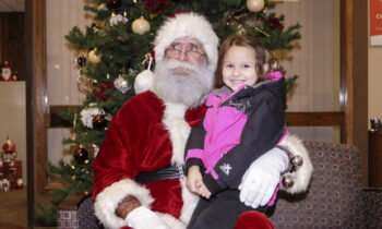 Santa Claus makes a special visit to Minnwest Bank in Slayton